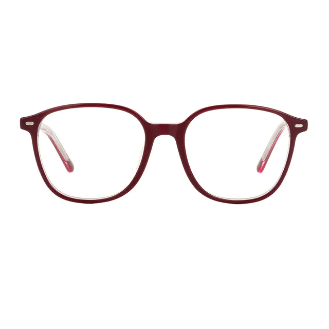 Square Red Eyeglasses