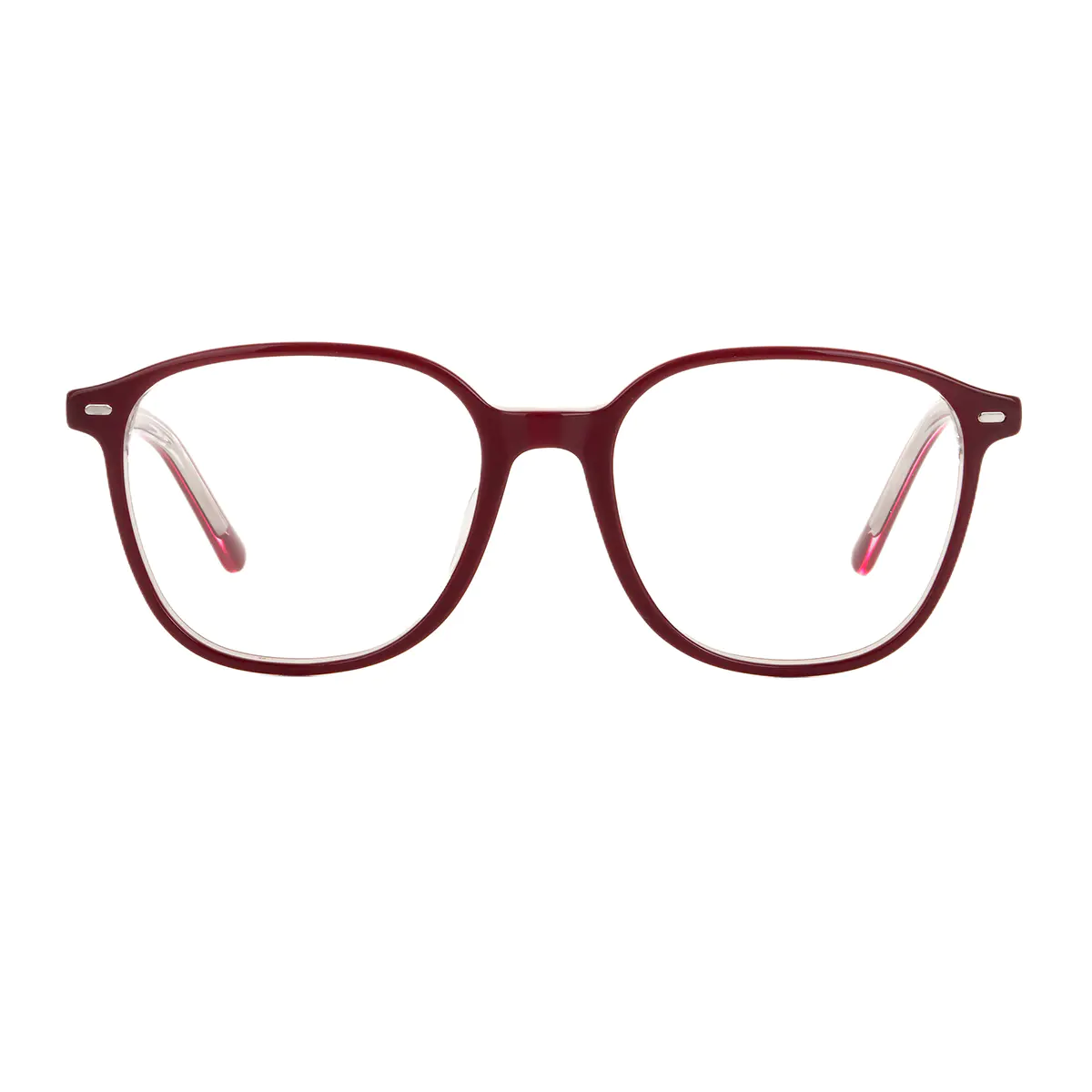Square Red Eyeglasses