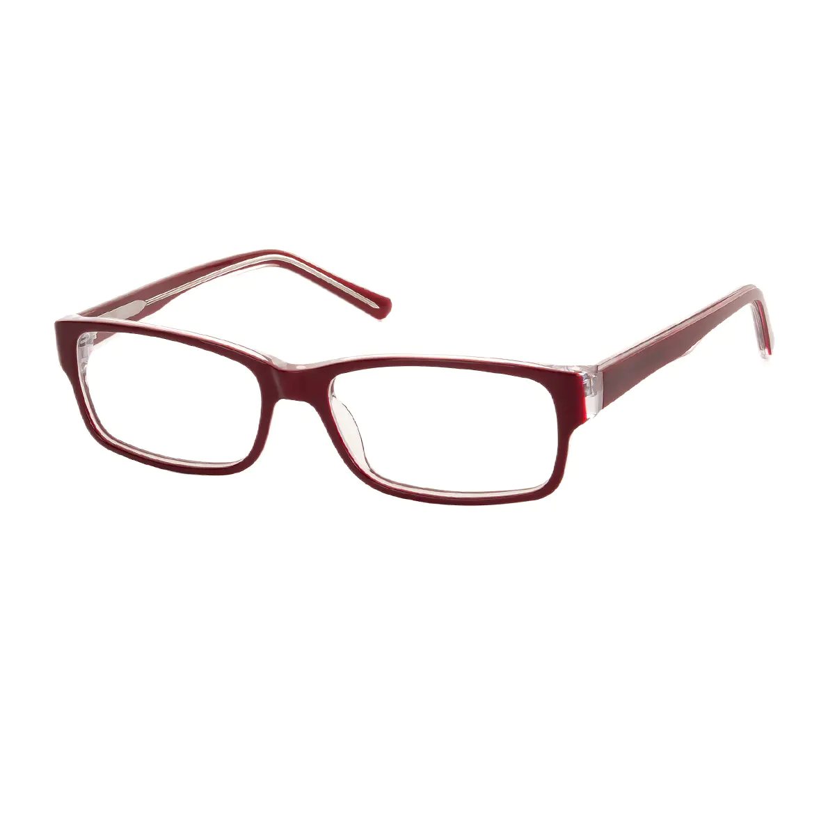 Rectangle Red Eyeglasses