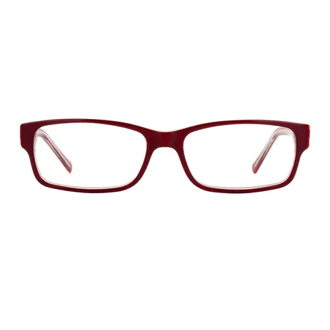 Rectangle Red Eyeglasses
