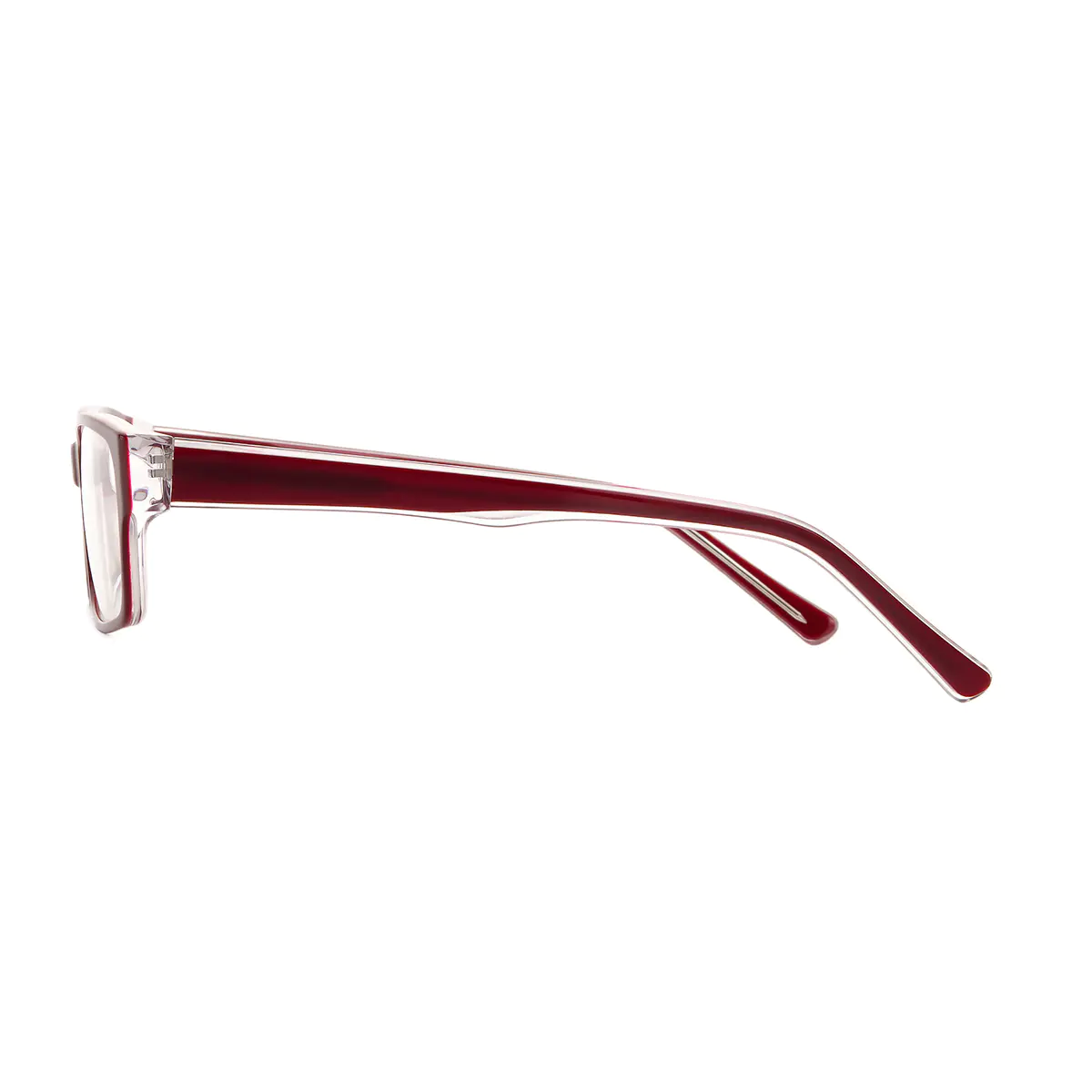 Rectangle Red Eyeglasses