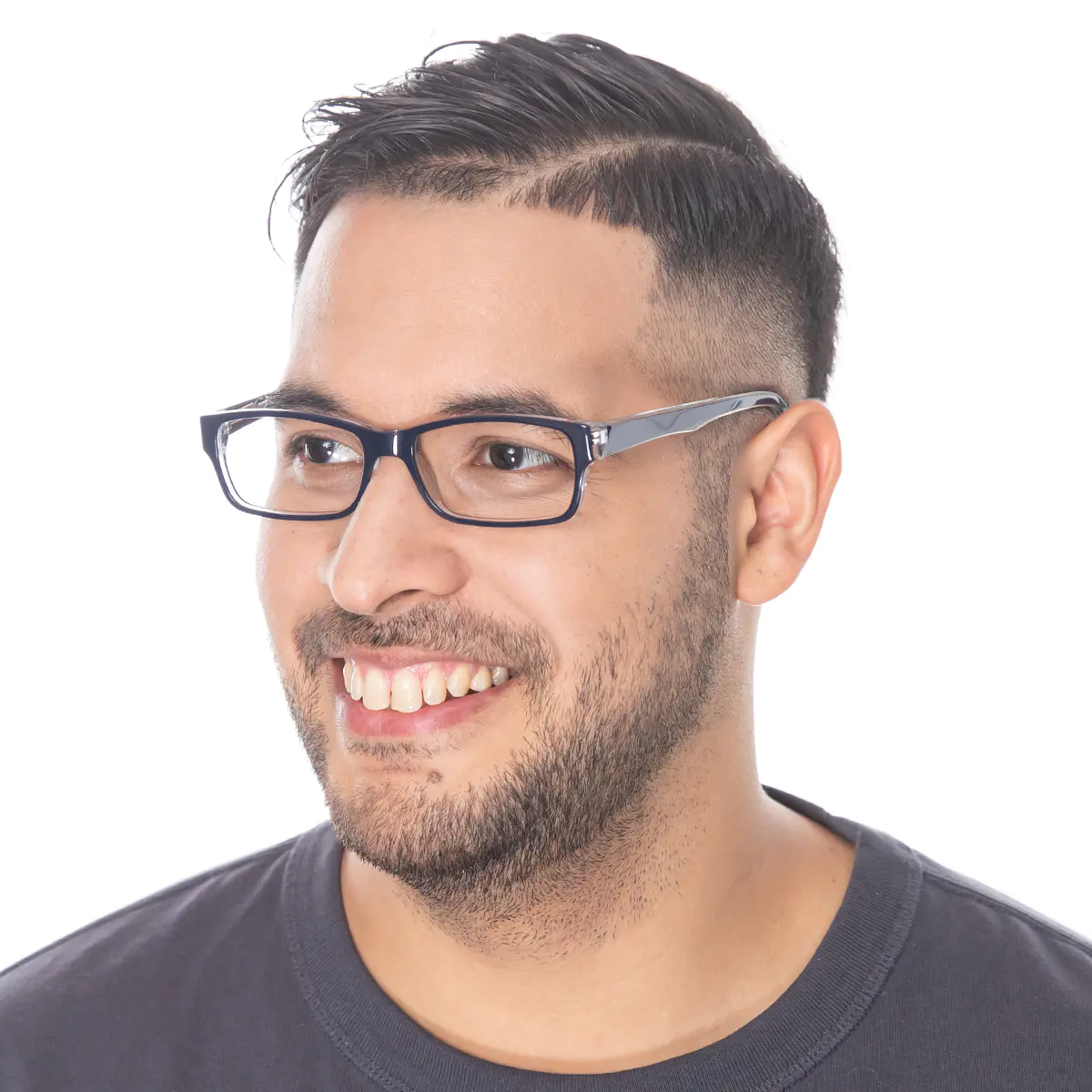 Rectangle Navy Blue Eyeglasses