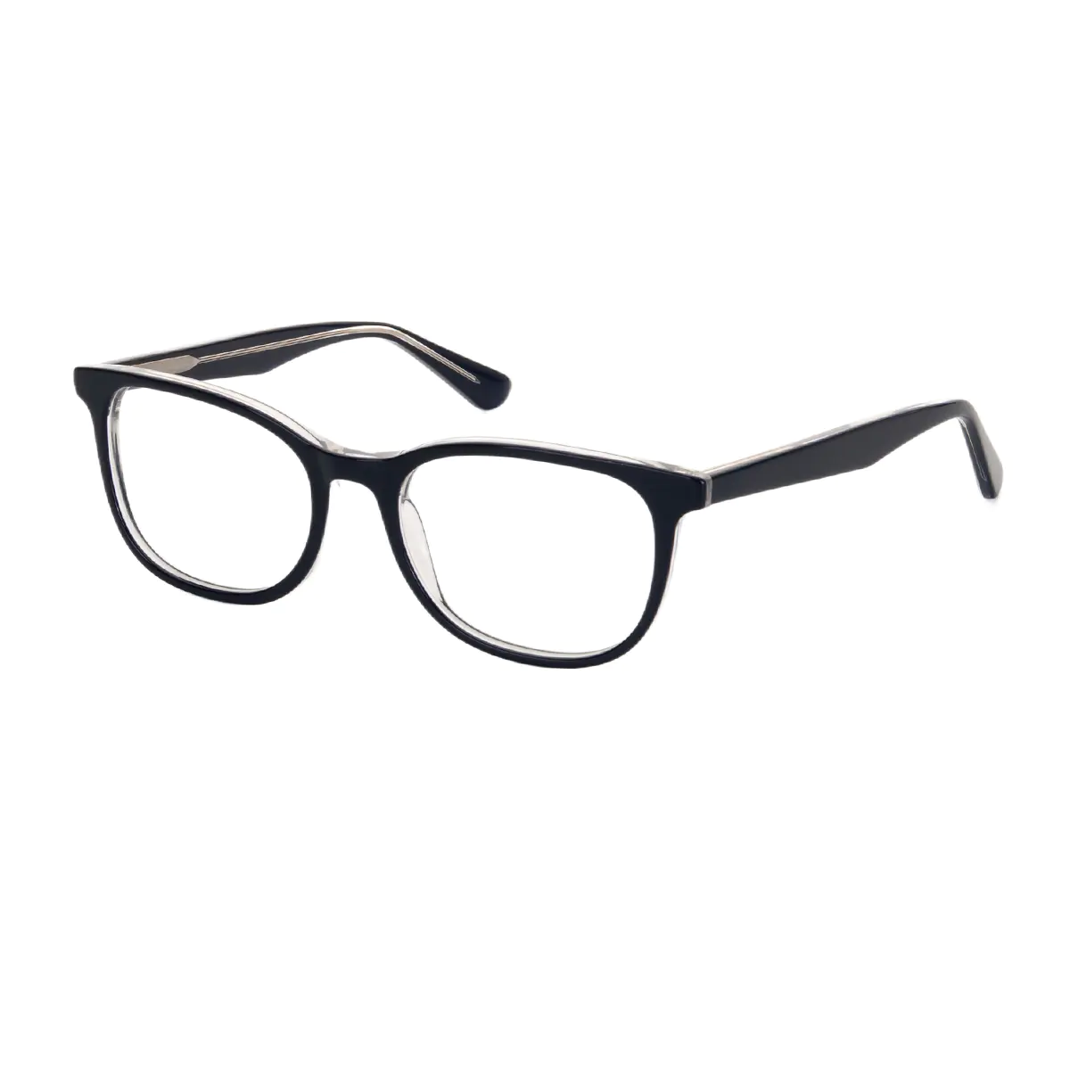 Oval Blue Eyeglasses