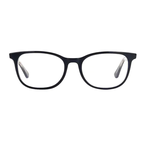 Oval Blue Eyeglasses