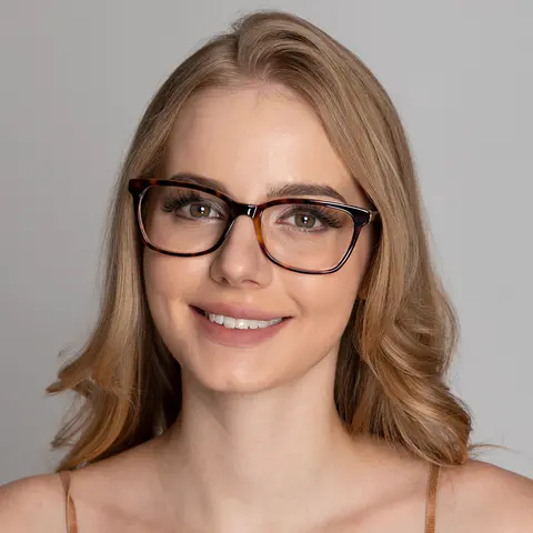 Rectangle Tortoiseshell Eyeglasses