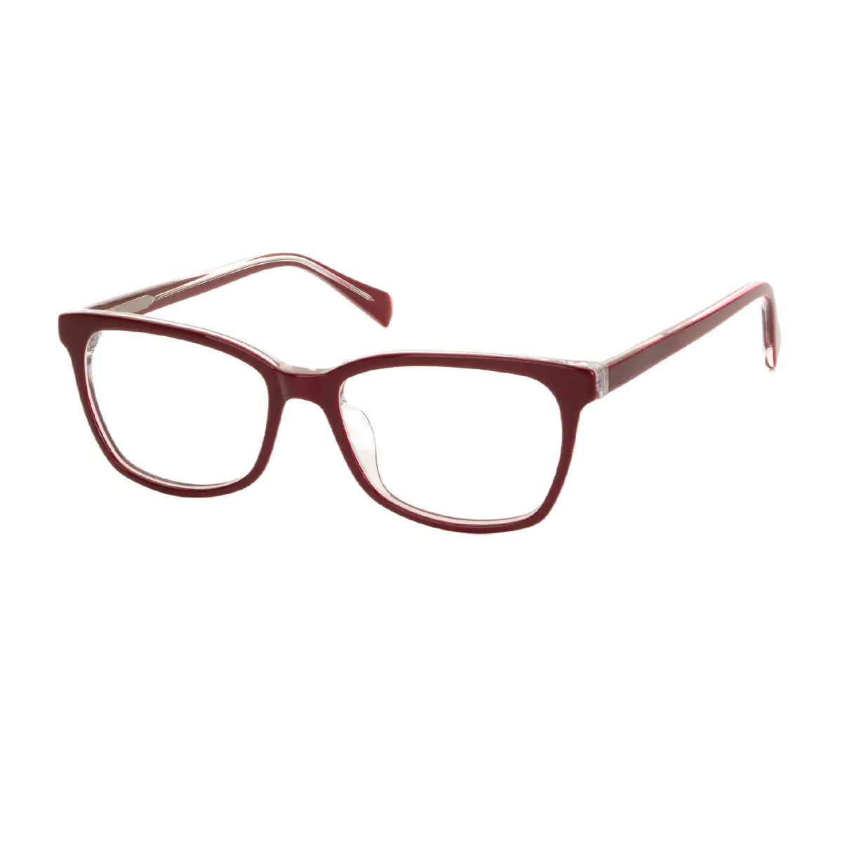 Rectangle Red Eyeglasses