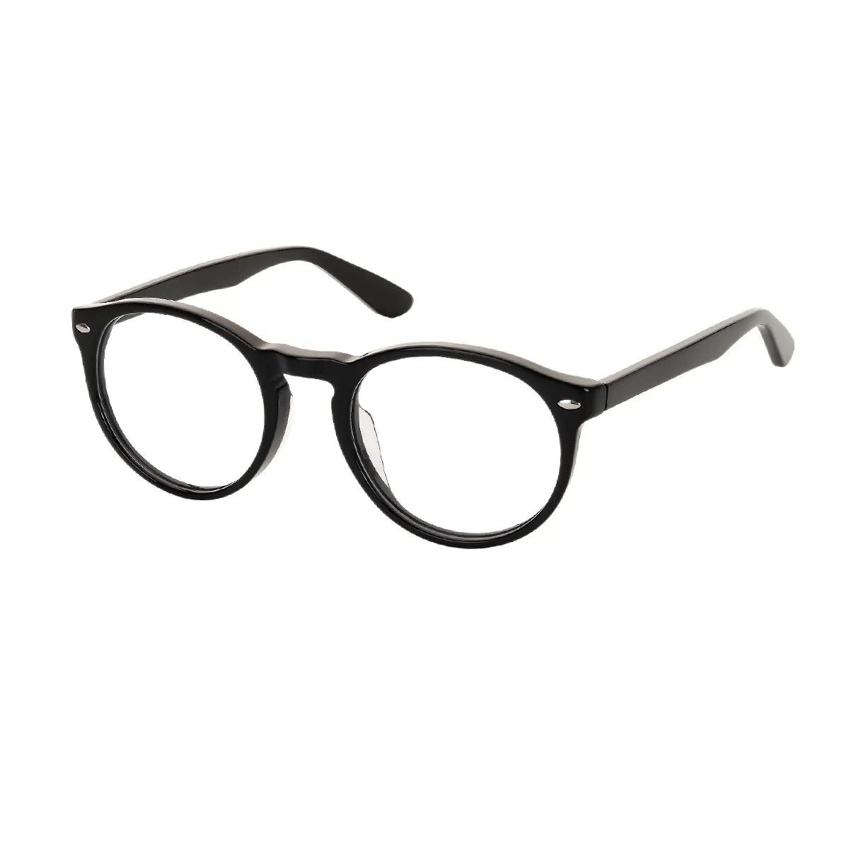 Round Black Eyeglasses