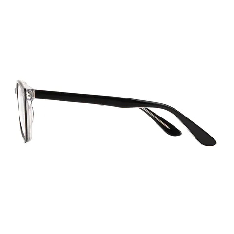 Round Matte Black Eyeglasses