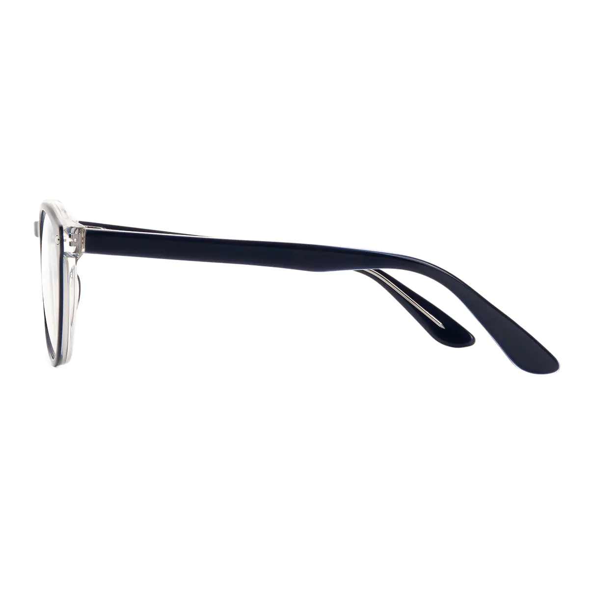 Round Blue Eyeglasses