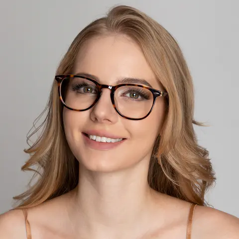 Rectangle Tortoiseshell Eyeglasses
