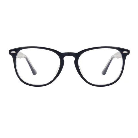 Rectangle Navy Blue Eyeglasses
