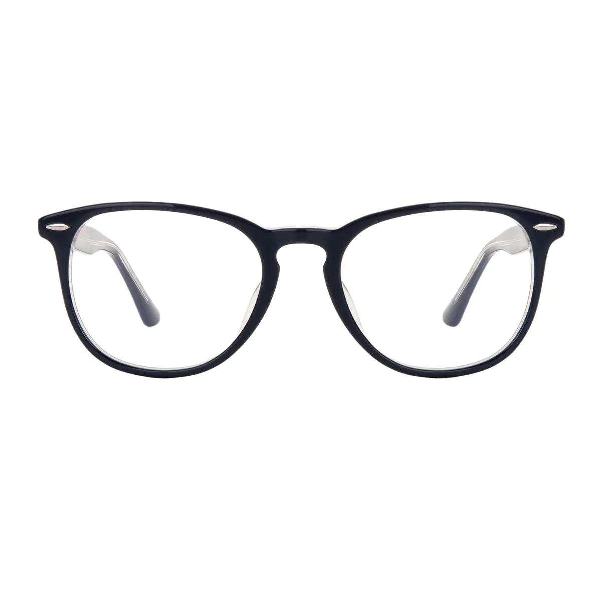 Rectangle Navy Blue Eyeglasses