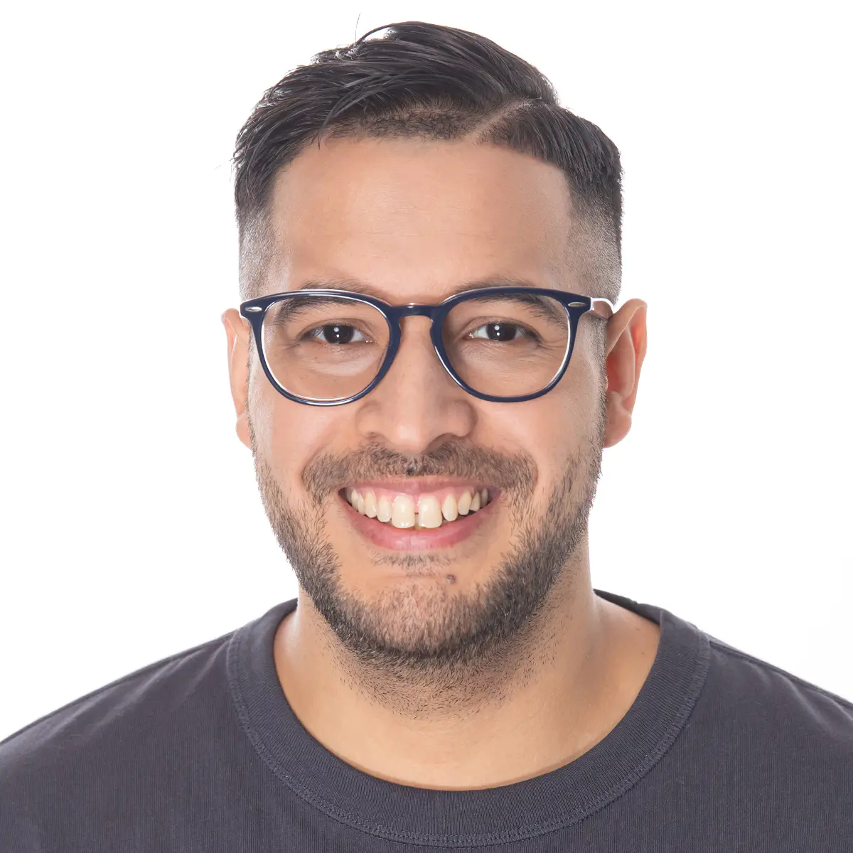 Rectangle Navy Blue Eyeglasses