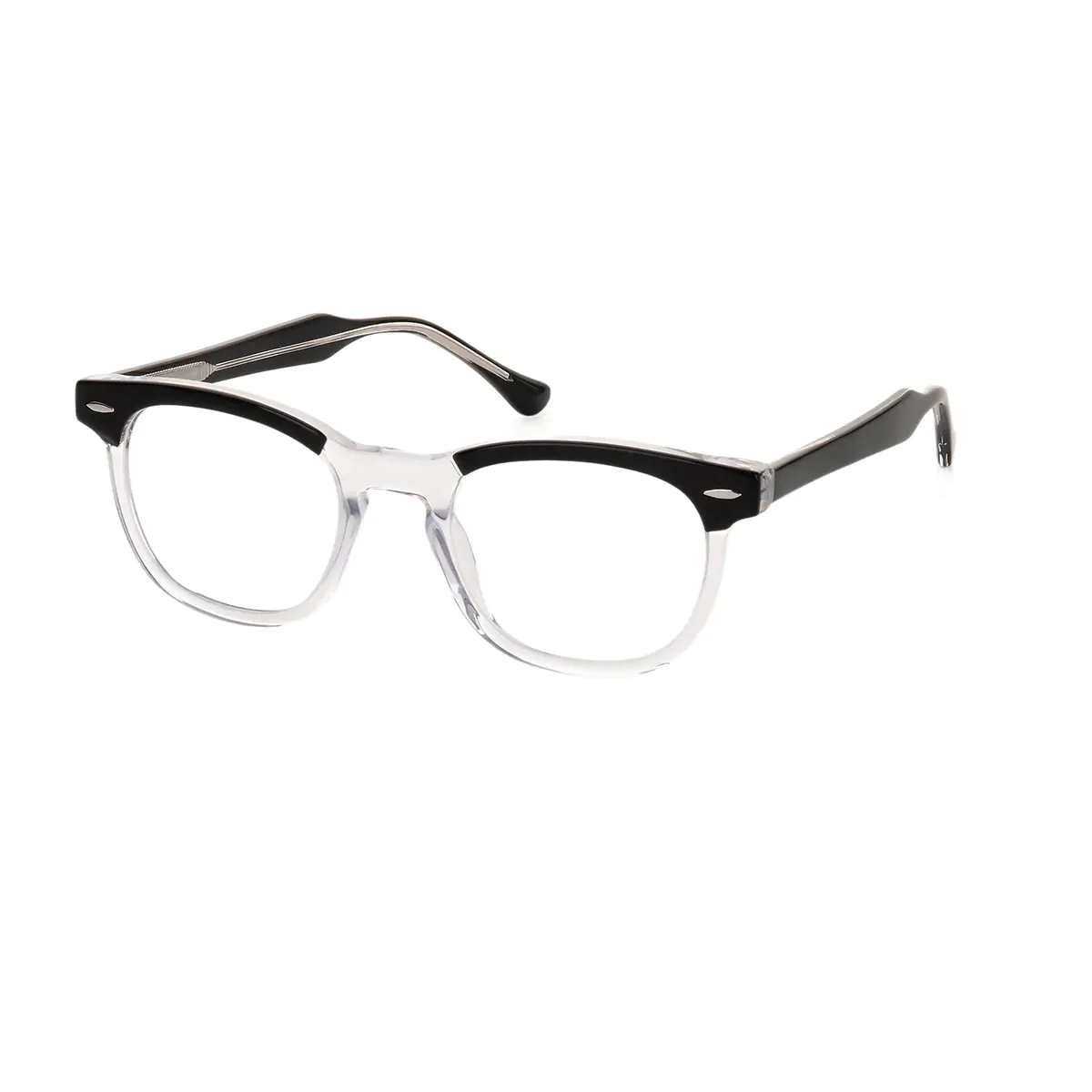 Rectangle Black/Clear Eyeglasses