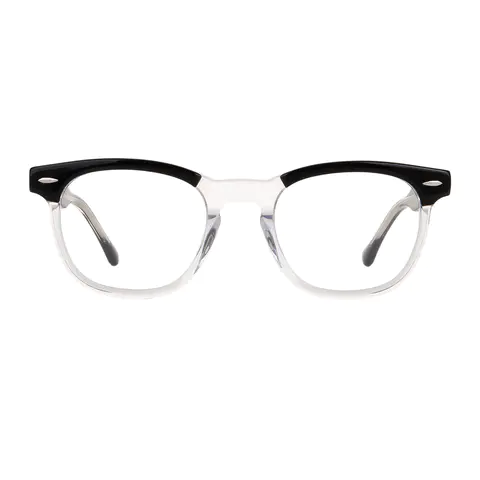 Rectangle Black/Clear Eyeglasses
