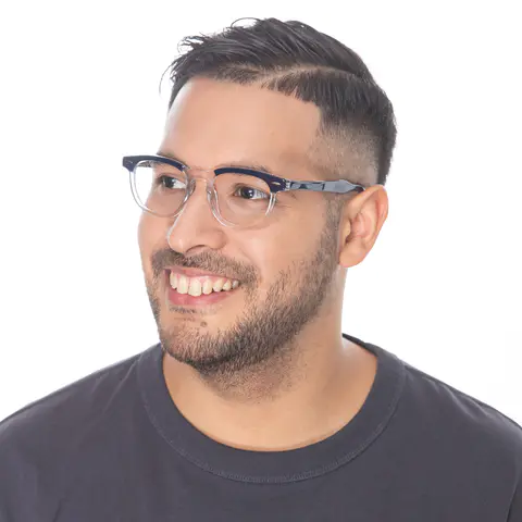 Rectangle Blue/Clear Eyeglasses