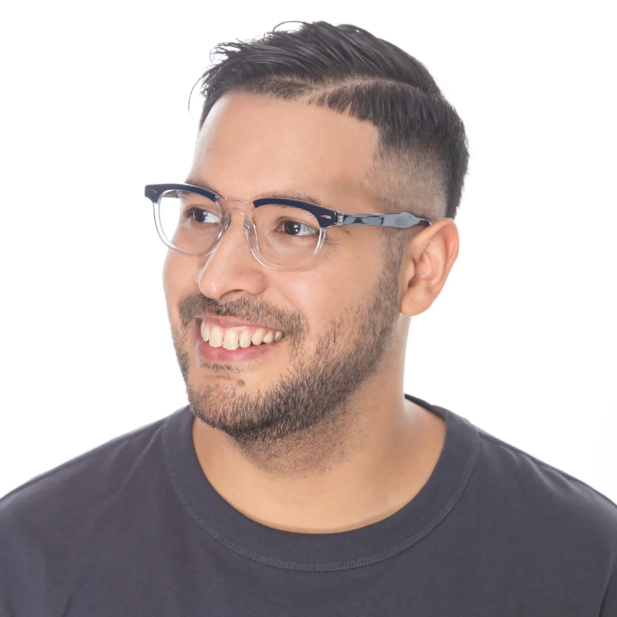 Rectangle Blue/Clear Eyeglasses