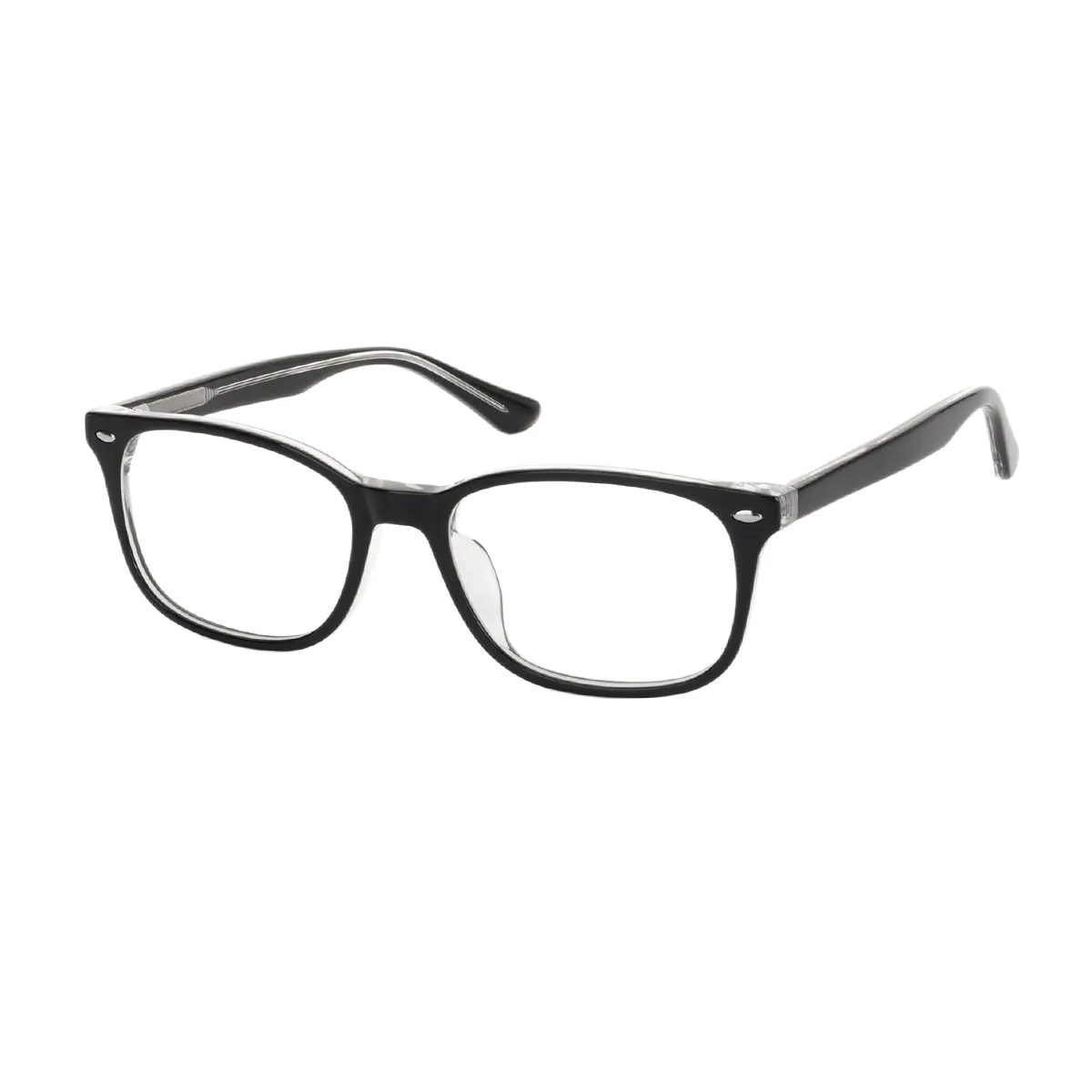 Rectangle Grey Eyeglasses