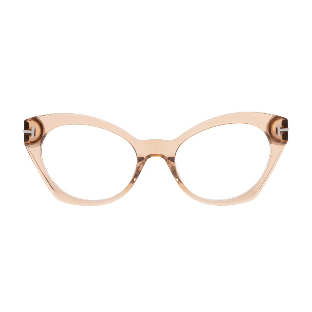 Cat-eye Transparent Amber Eyeglasses