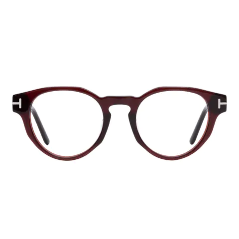 Round Transparent Brown Eyeglasses