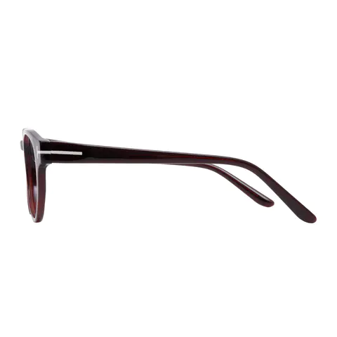 Round Transparent Brown Eyeglasses