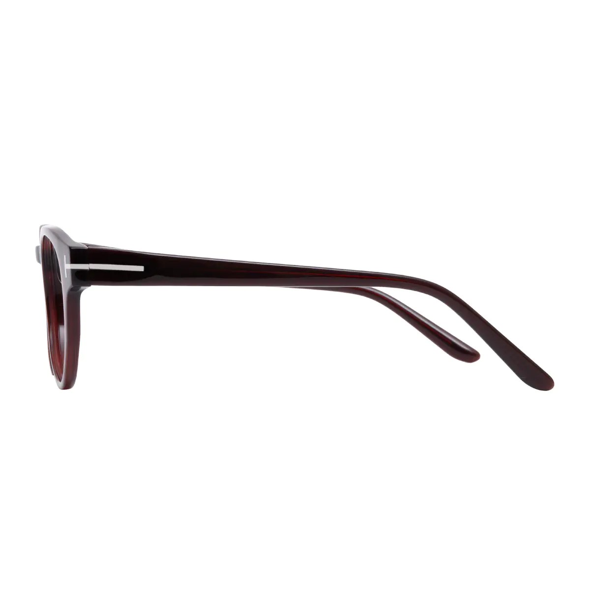 Round Transparent Brown Eyeglasses