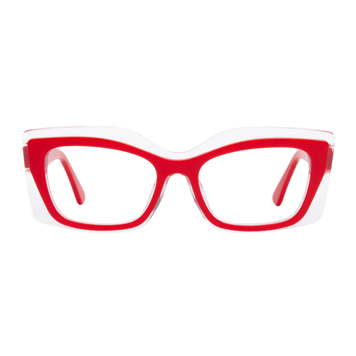 Square Red Eyeglasses