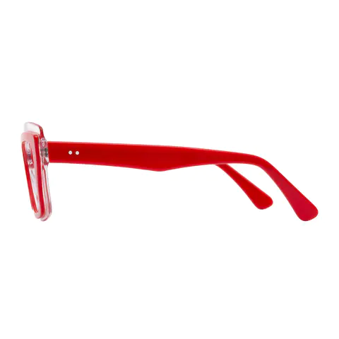 Square Red Eyeglasses