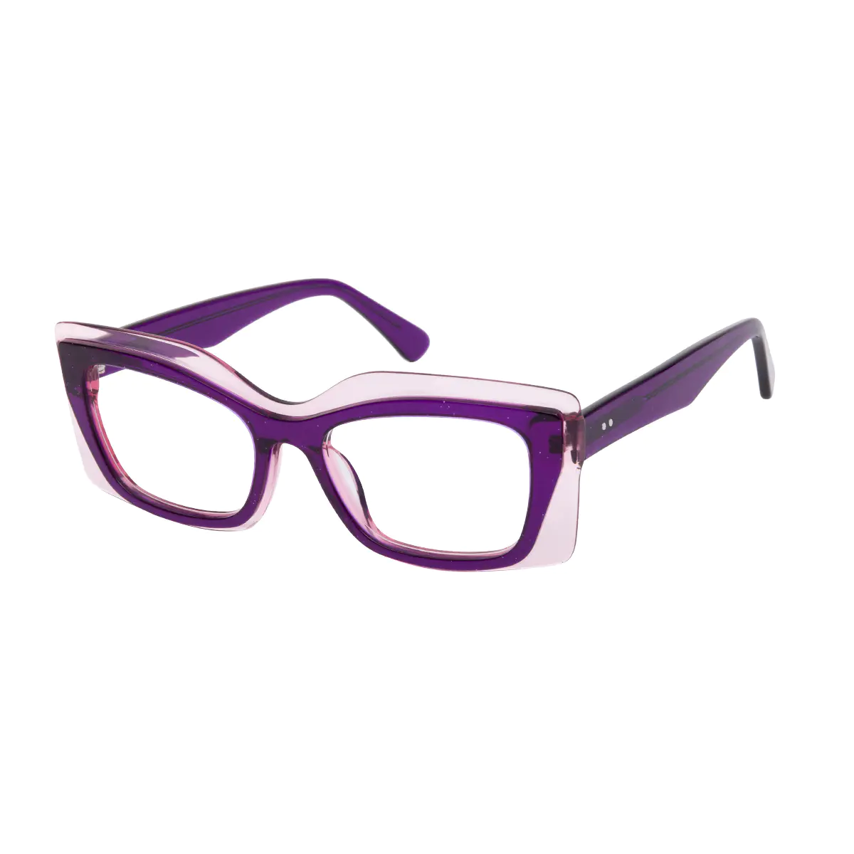 Square Purple Eyeglasses