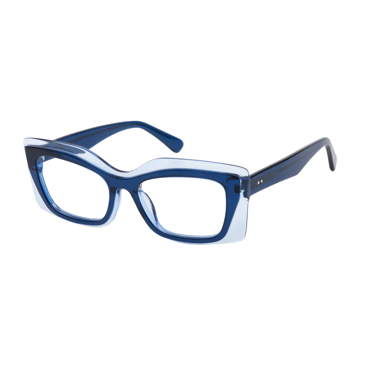 Square Blue Eyeglasses