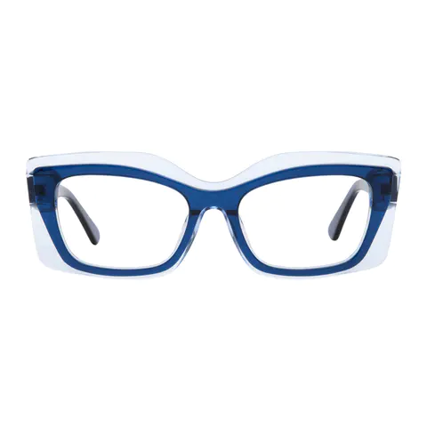 Square Blue Eyeglasses