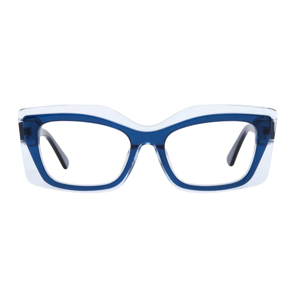 Square Blue Eyeglasses