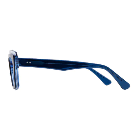 Square Blue Eyeglasses