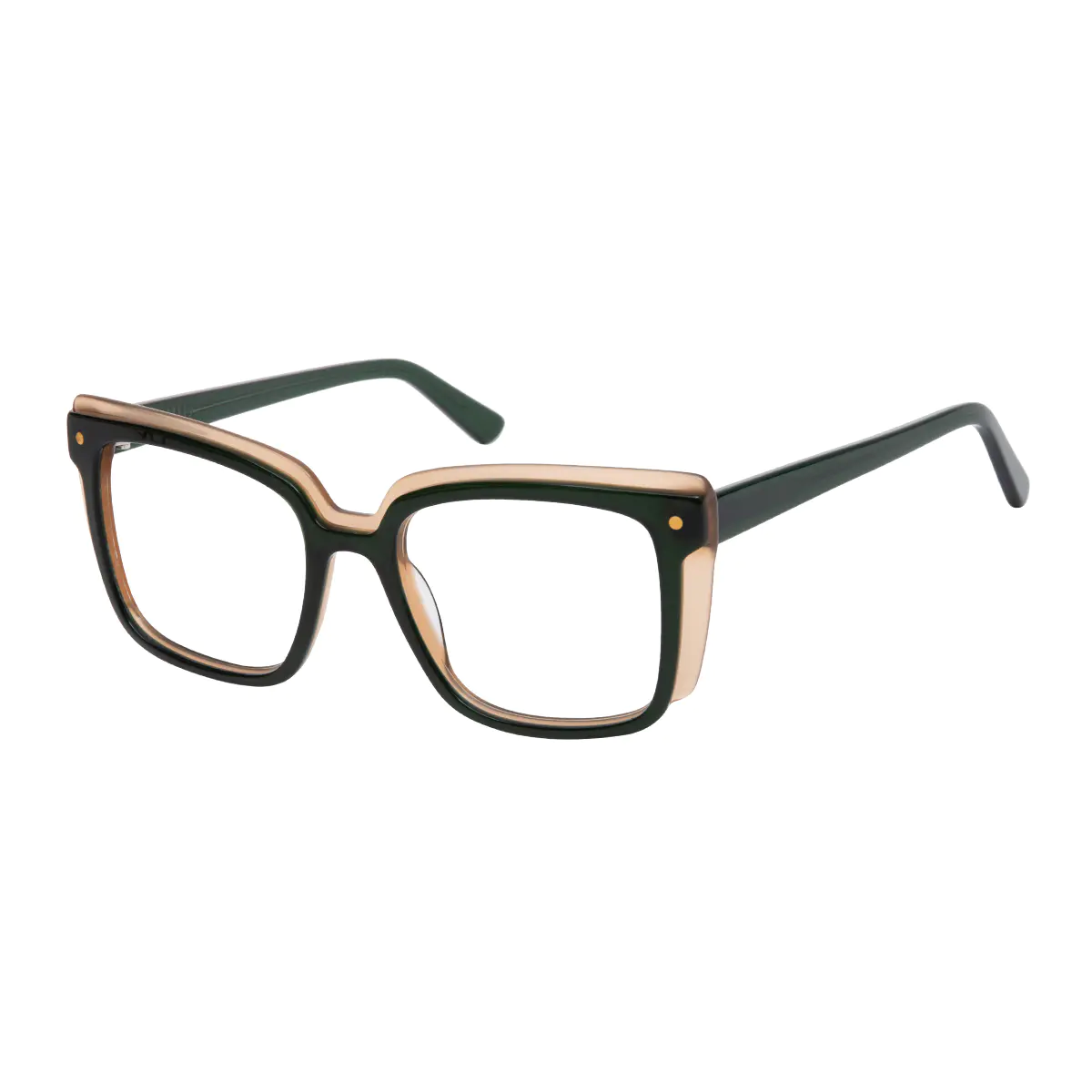 Square Black/Brown Eyeglasses