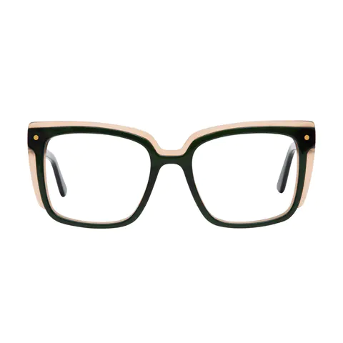 Square Black/Brown Eyeglasses