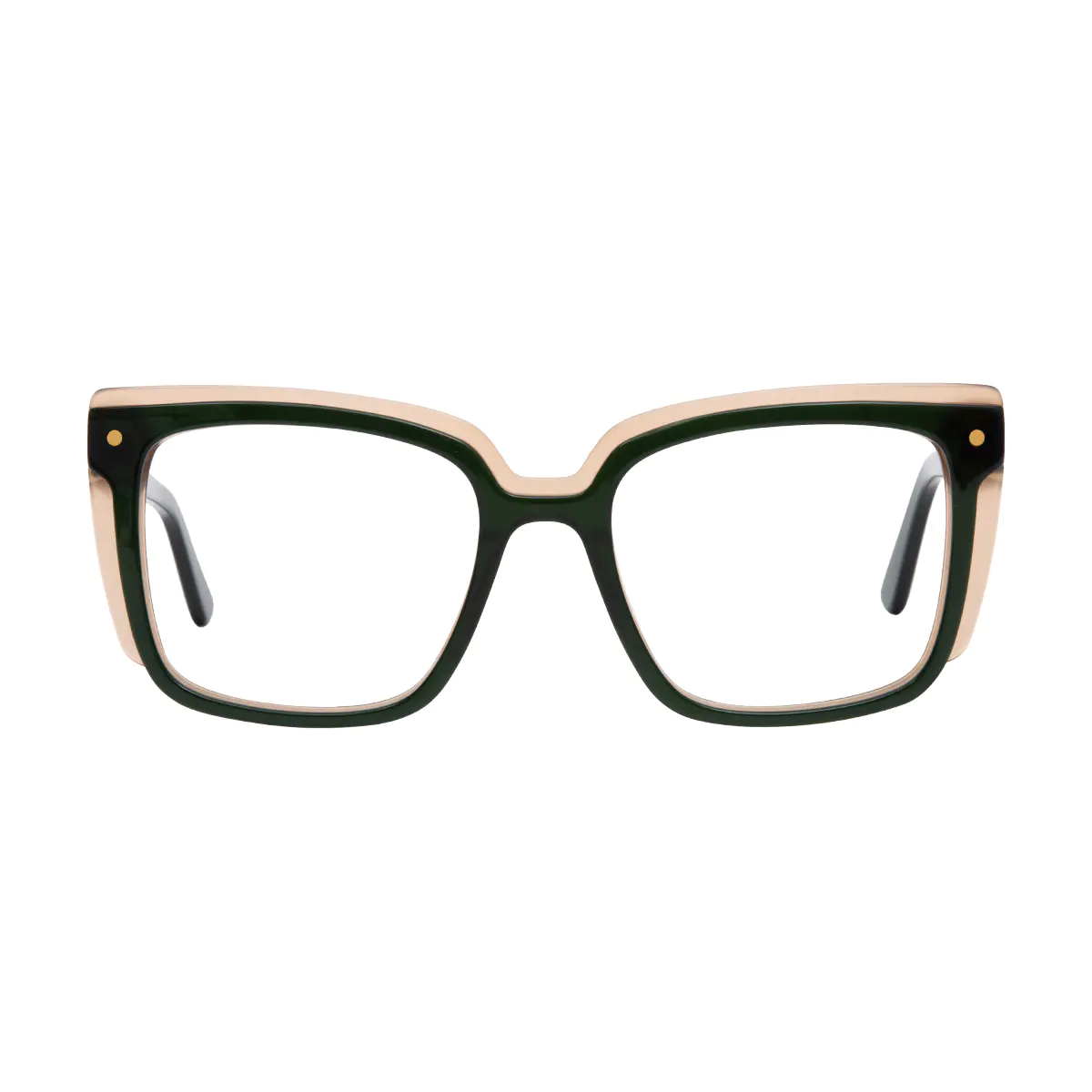 Square Black/Brown Eyeglasses