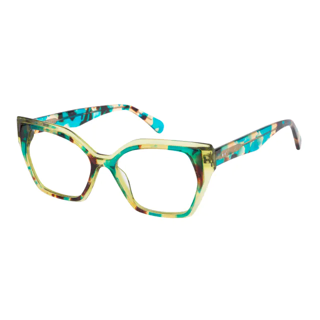 Geometric Tortoiseshell Eyeglasses