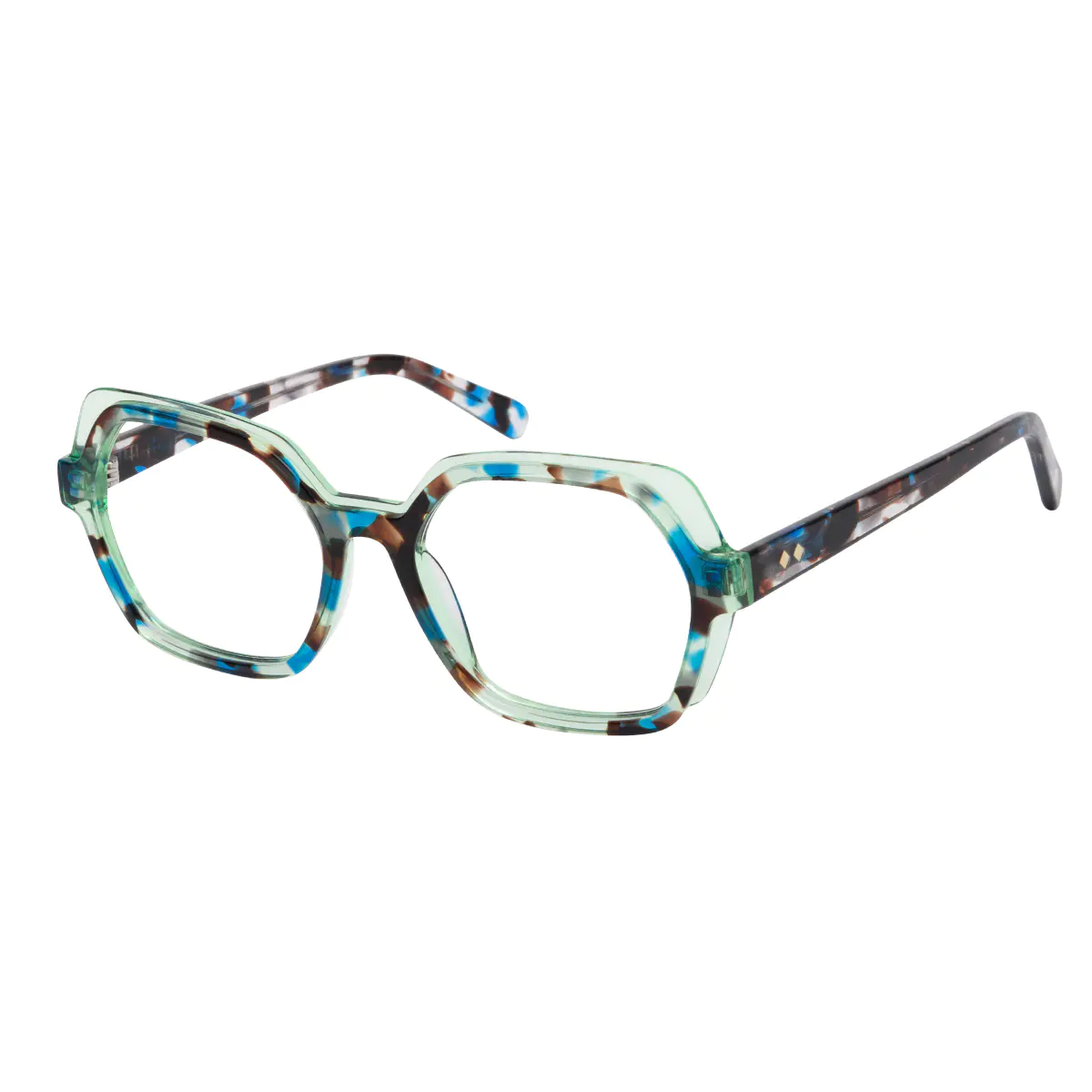Geometric Tortoiseshell Eyeglasses