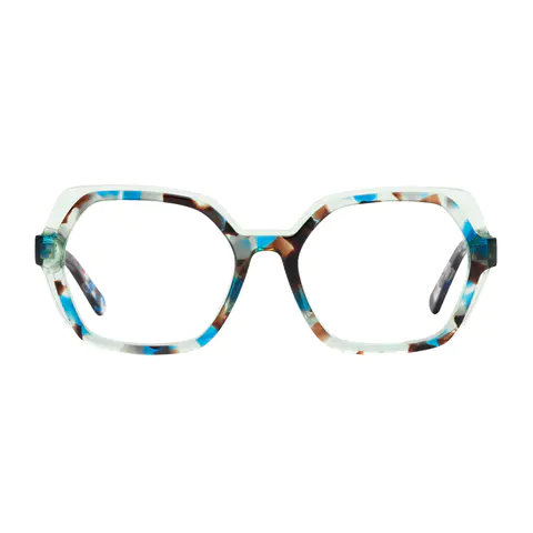 Geometric Tortoiseshell Eyeglasses