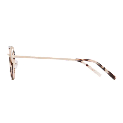 Square Pink Tortoiseshell Eyeglasses
