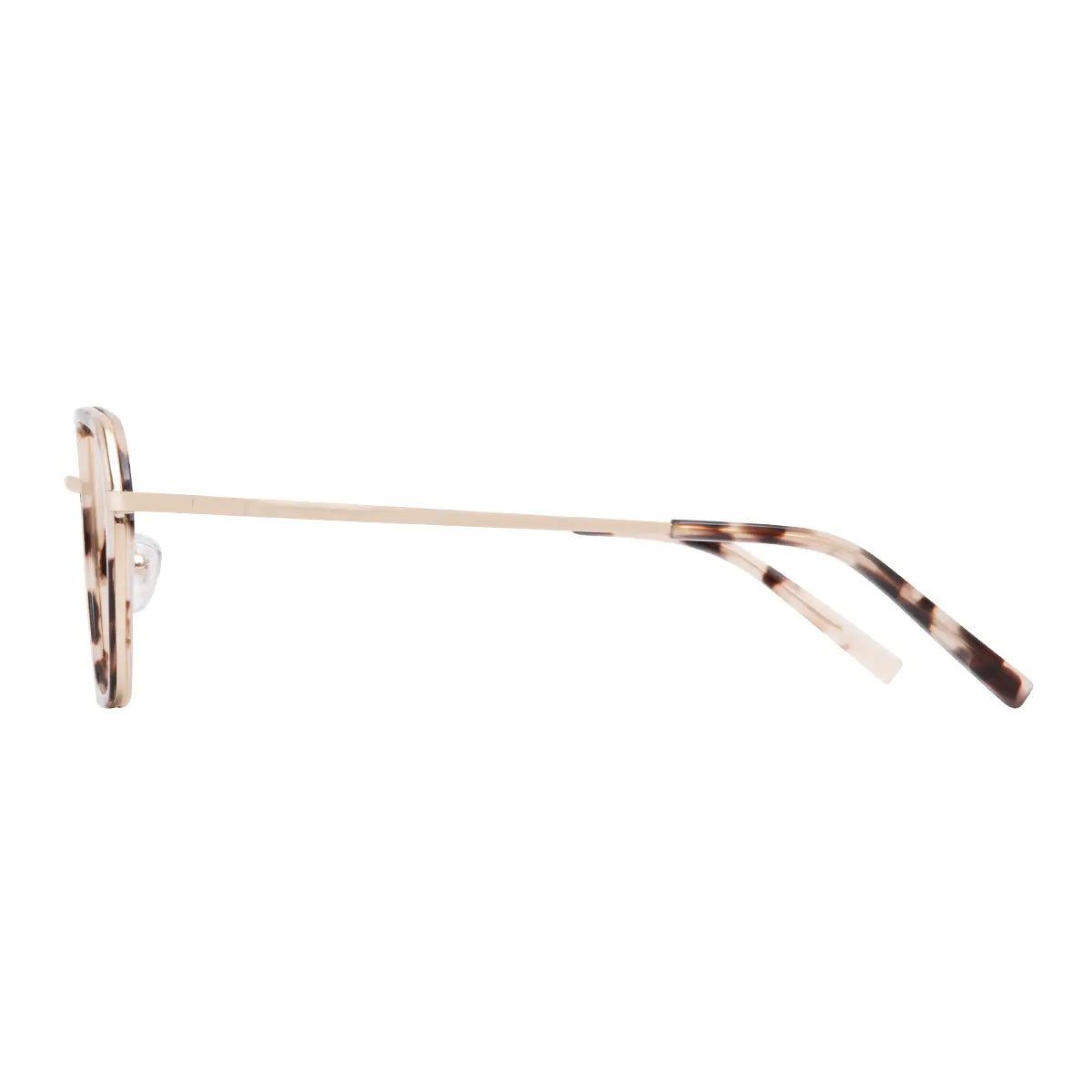Square Pink Tortoiseshell Eyeglasses
