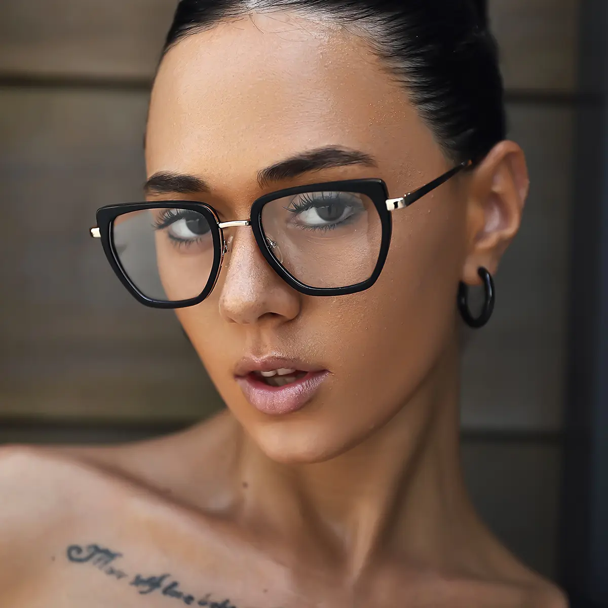 Square Black Eyeglasses