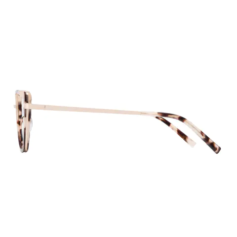 Square Pink Tortoiseshell Eyeglasses