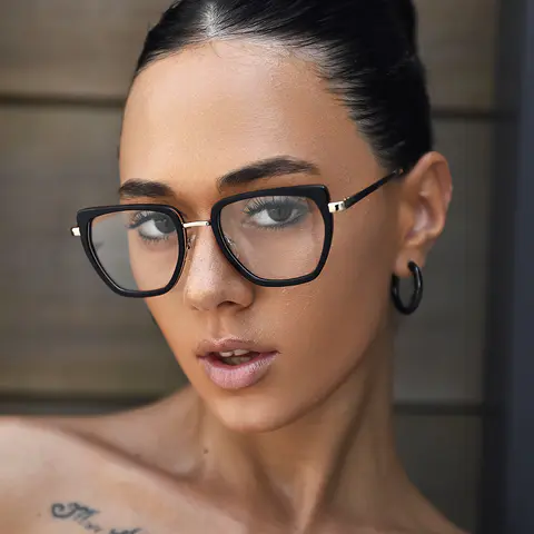 Square Pink Tortoiseshell Eyeglasses