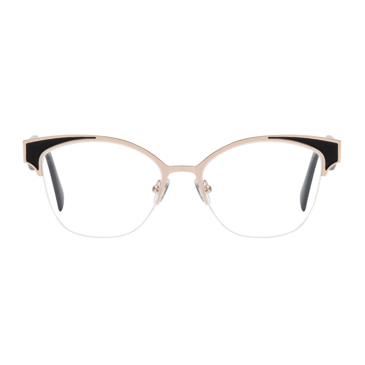 Cat-eye Black Gold Eyeglasses