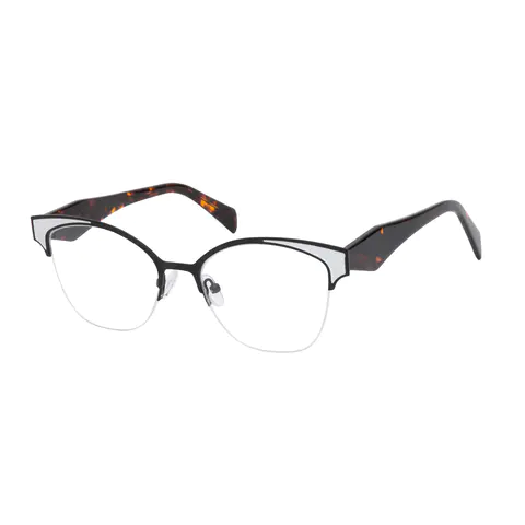 Cat-eye Black/White Eyeglasses