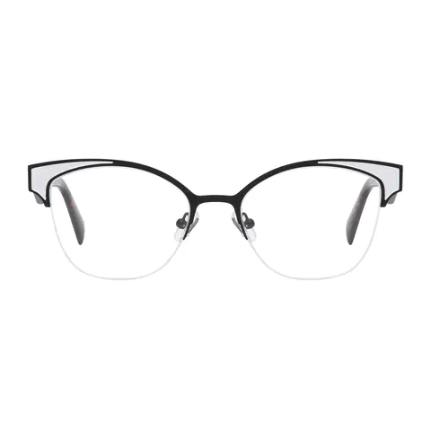 Cat-eye Black/White Eyeglasses