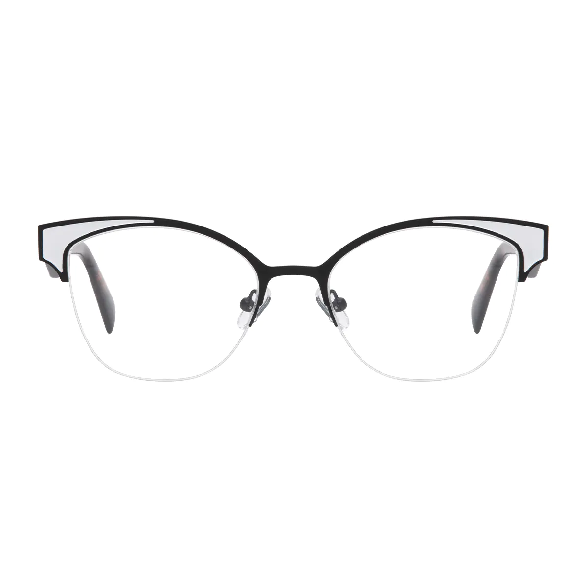 Cat-eye Black/White Eyeglasses