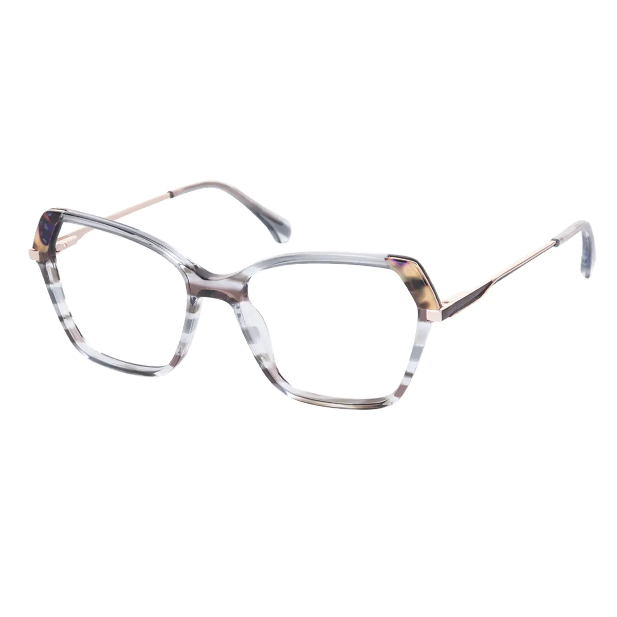 Geometric Ivory Tortoiseshell Eyeglasses