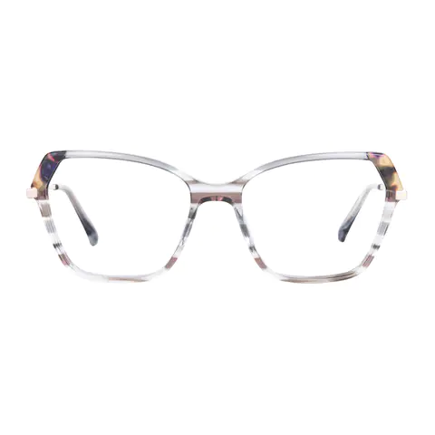Geometric Ivory Tortoiseshell Eyeglasses